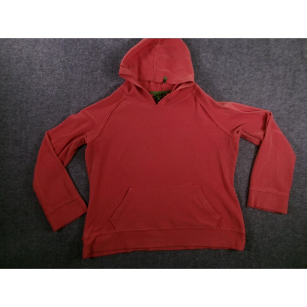 Earthtec Sweatshirt Women Extra Large Red Fleece Hooded Warm Outdoor Recycled